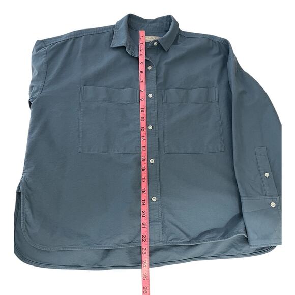Everlane The Boxy Oxford Shirt Bluefin Size XS Oversized Minimalist Modern - Picture 9 of 12